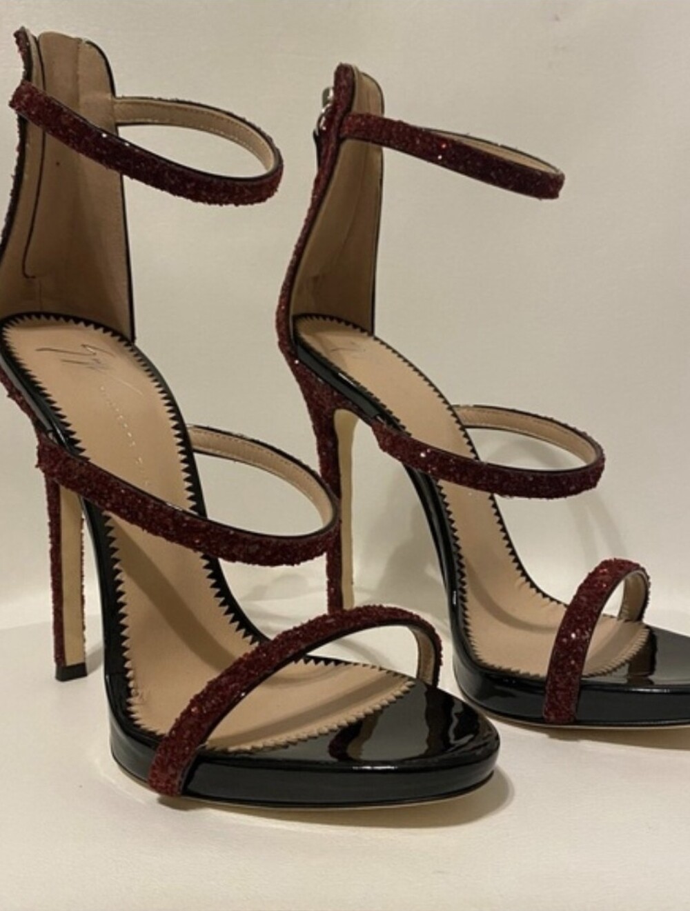 Giuseppe Zanotti Harmony Sparkle Strap Heels